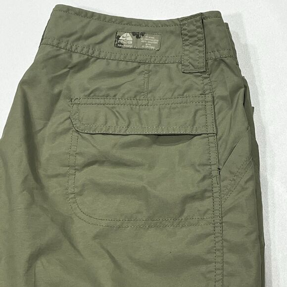 Nike ACG Women Green Convertible Zip Off Hiking Outdoor‎ Pants Size 8 31X30 - Picture 1 of 13